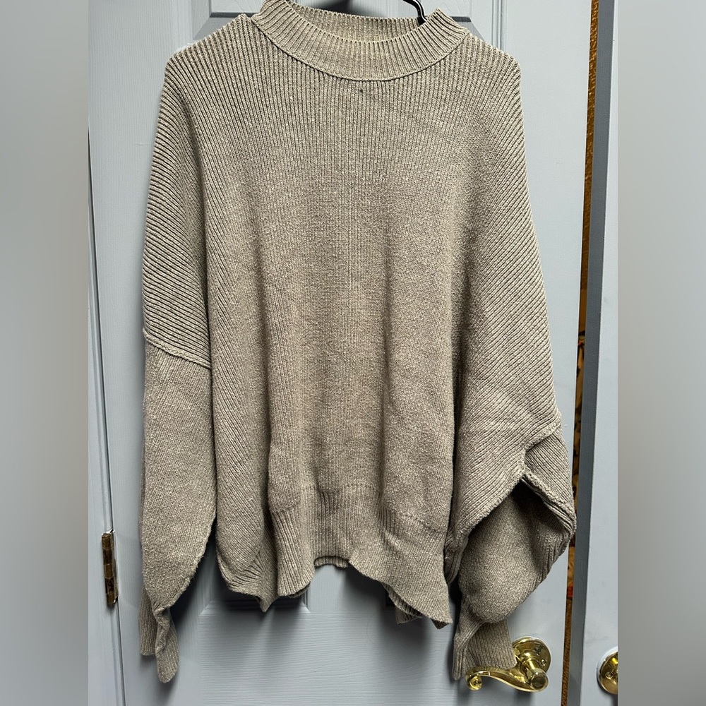 Free People Tan Knit Sweater